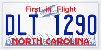NC license plate DLT1290