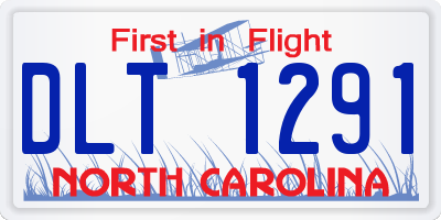 NC license plate DLT1291