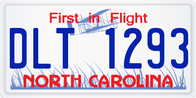 NC license plate DLT1293