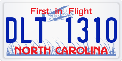 NC license plate DLT1310
