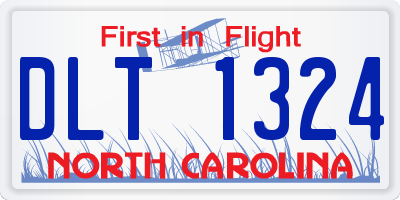 NC license plate DLT1324