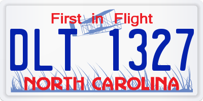 NC license plate DLT1327
