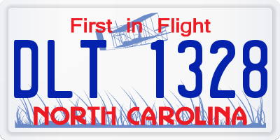 NC license plate DLT1328