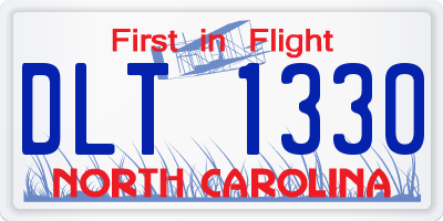 NC license plate DLT1330
