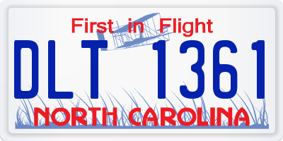 NC license plate DLT1361