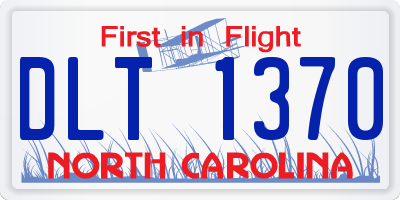NC license plate DLT1370