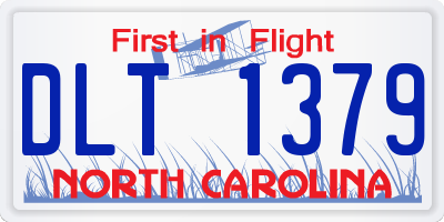 NC license plate DLT1379