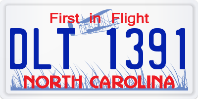 NC license plate DLT1391