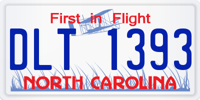 NC license plate DLT1393