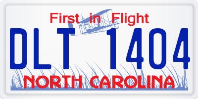 NC license plate DLT1404