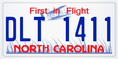 NC license plate DLT1411