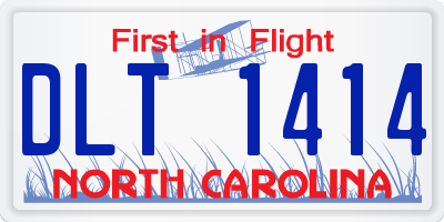 NC license plate DLT1414