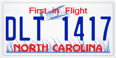 NC license plate DLT1417