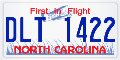 NC license plate DLT1422