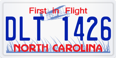 NC license plate DLT1426