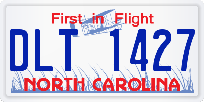NC license plate DLT1427