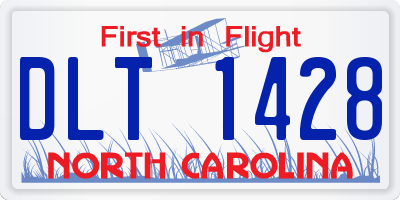 NC license plate DLT1428