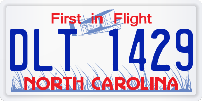 NC license plate DLT1429