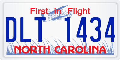 NC license plate DLT1434