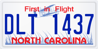 NC license plate DLT1437