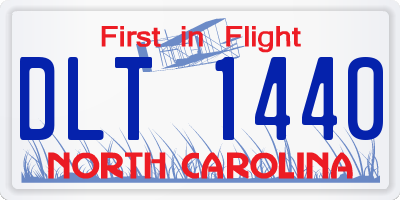NC license plate DLT1440