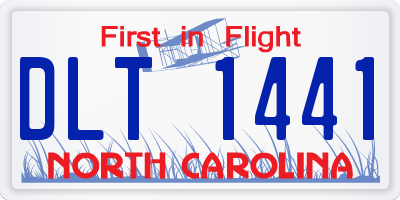 NC license plate DLT1441