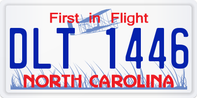 NC license plate DLT1446