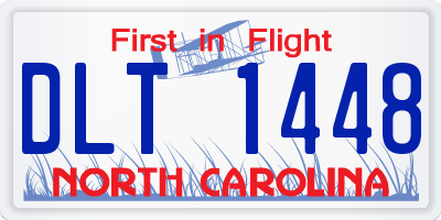 NC license plate DLT1448