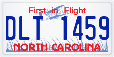 NC license plate DLT1459