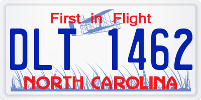 NC license plate DLT1462
