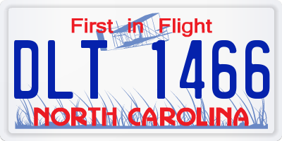 NC license plate DLT1466