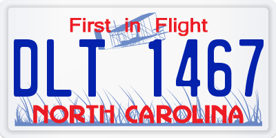 NC license plate DLT1467