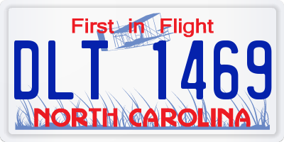 NC license plate DLT1469