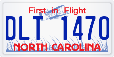 NC license plate DLT1470
