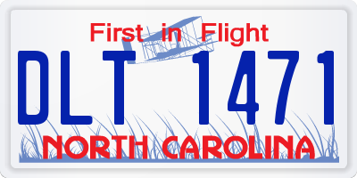 NC license plate DLT1471