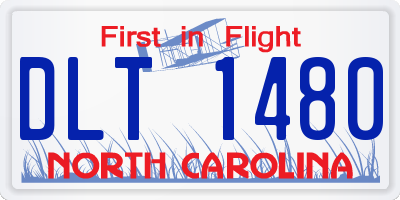 NC license plate DLT1480