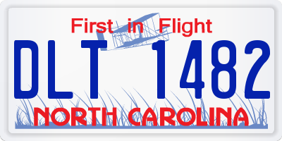 NC license plate DLT1482