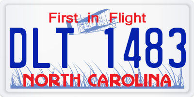 NC license plate DLT1483