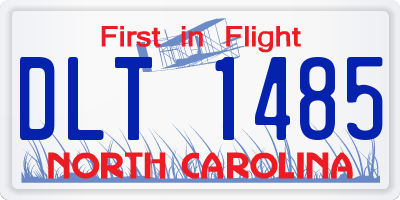 NC license plate DLT1485