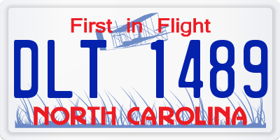 NC license plate DLT1489