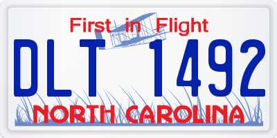 NC license plate DLT1492