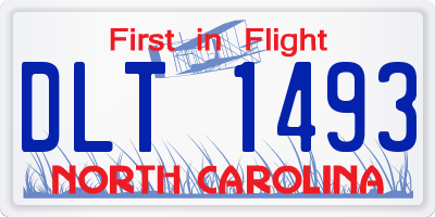 NC license plate DLT1493