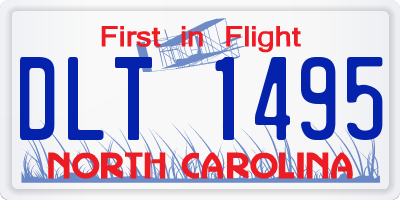 NC license plate DLT1495