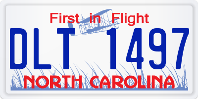 NC license plate DLT1497