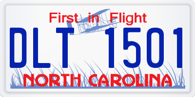 NC license plate DLT1501