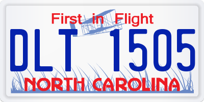 NC license plate DLT1505