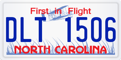 NC license plate DLT1506
