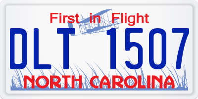NC license plate DLT1507