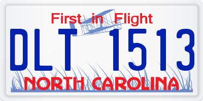 NC license plate DLT1513