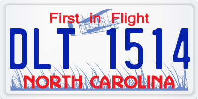 NC license plate DLT1514